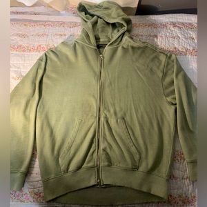 Light Green Primark Baggy Zip-Up Sweater - Size Medium